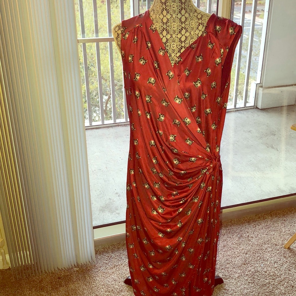 Lindy Bop Faux Wrap PussyCat Dress